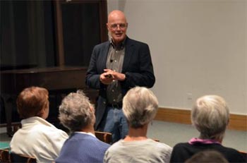 Brian McLaren talking about his new book last month at Calvary Presbyterian Church in San Francisco.