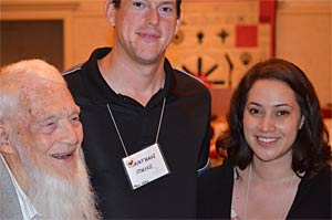 Ruthie Howard, standing next to Jonathan Oskins, NAIN intern, and Woody Troutman, NAIN trustee.