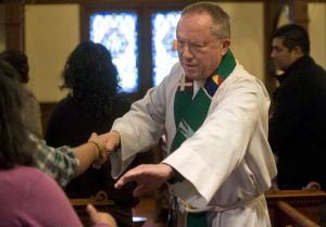 Father Karelius served Messiah Parish for 30 years. Photo: Ana Venegas, Orange County Register