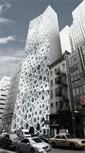 An artist’s rendering of a Muslim community center near Ground Zero.