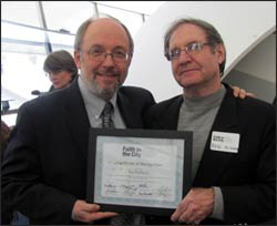 Joe Mihevc (left) with Paul McKenna