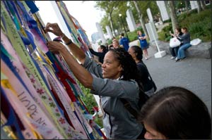 Groundswell’s 9/11 Ribbons of Hope project swept across the country. Photo: Angela Jimenez