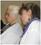 Sister Shirley and her translator listen to the stories of Indigenous women. – Photo: RBS