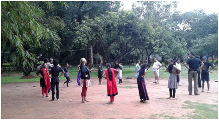 For early risers, morning yoga sessions were offered to those attending the Assembly.