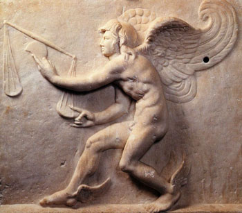 “Kairos” (καιρός) is an ancient Greek word meaning the right or opportune time, as opposed to “chronos,” meaning ordinary time. Here is a fourth century BCE marble representation of Kairos by Lysippos from the Museo Archeological in Turin. – Photo: The Project Kairos