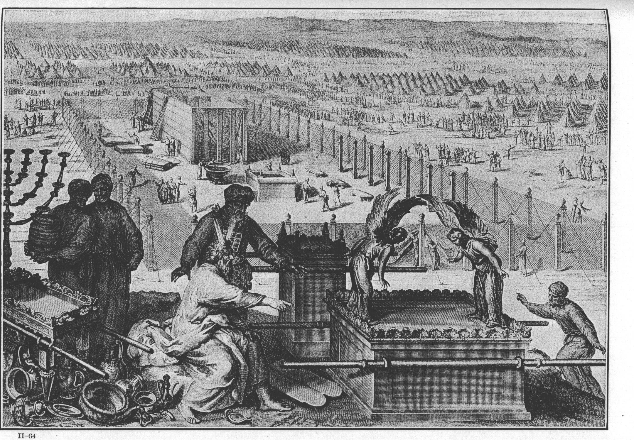 An illustration of assembling the Tabernacle and Sacred Vessels in Figures de la Bible, published in France in 1727 – Photo: Wikipedia