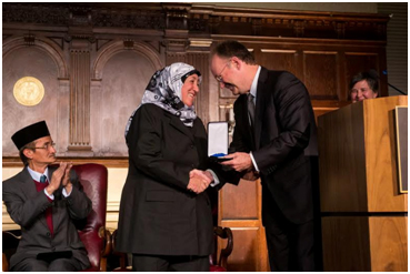 The $1 million Opus award being given to Sakena Yacoobi, the executive director of the Afghan Institute of Learning, an Afghan women-led NGO she founded in 1995. – Photo: Berkeley Center