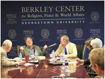 A panel discussion on science and religion at the Berkley Center – Photo: Berkley Center