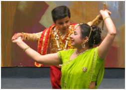 Canadian Indian dancers told the story of young Krishna during an evening of multicultural performances.