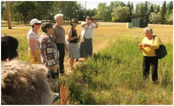 Elder Betty McKenna described and explained Aboriginal medicinal plants in a tour of the First Nations University gardens.