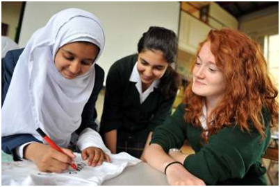 Students participating in 3FF’s “Faith School Linking” project. – Photo: 3FF