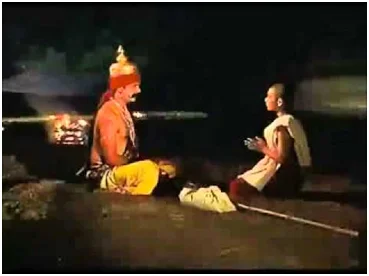 Nachiketa learning from Yama, the God of death, in the ancient Upanishad story. – Photo: You Tube