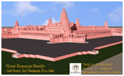 A model of the he temple being built in Bihar – Photo: Wikipedia