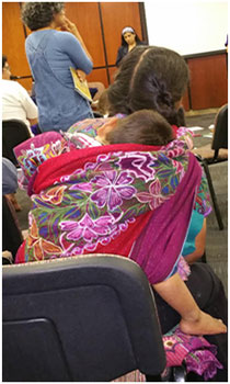 The Guadalajara workshop that lasted till past ten at night left this little one in dreamland. – Photo: Rachael Watcher
