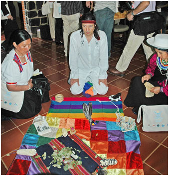 Tribes from different nations gather in Braziland share ceremony.