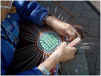 A Hopi basket weaver – Photo: Philip Klasky, Cultural Conversancy