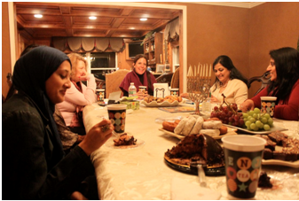 SOSS members get to know each other over a meal. – Photo: SOSS