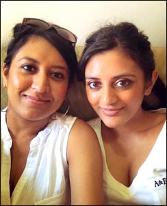 Sisters Kavita and Hiral