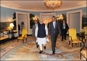 Prime Minister Modi visits President Obnama at the White House. – Photo: Twitter