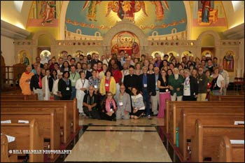 Those attending NAINConnect 2014 gathered for a group photo during their site visit to St. Mary’s Antiochian Orthodox Church. – Photo: Bill Chapman