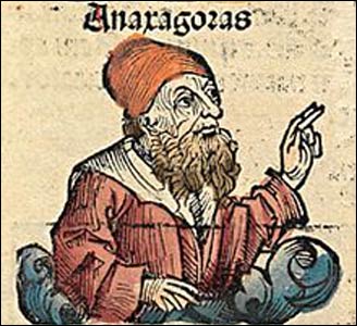 Anaxagoras, drawn as a medieval scholar, though the early Greek philosopher lived 2,500 years ago. Photo: Wikipedia