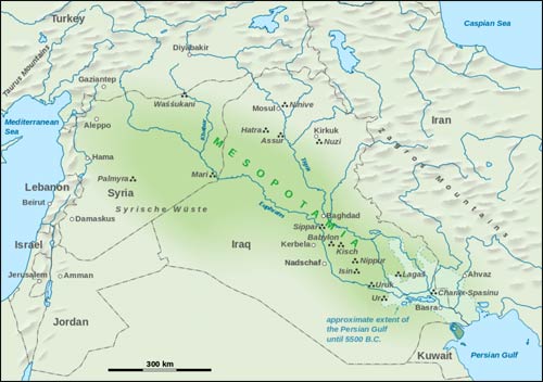 A map of Mesopotamia – Photo: Wikipedia