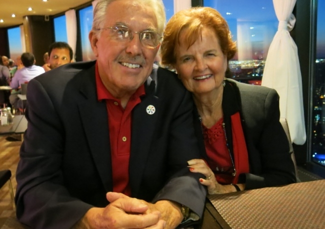 Paul and Sybil Eppinger at a dinner high over Toronto at the conclusion of the North American Interfaith Network ’ s 2013 NAINConnect – Photo: Paul Chaffee