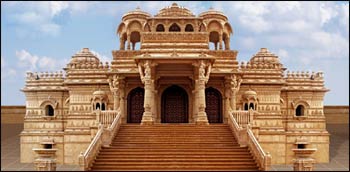 The Shree Sanatan Hindu Mandir, a Hindu temple in Wembley, England.