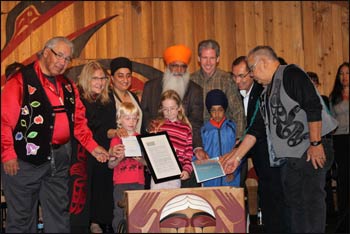 Sikhs and First Nations representatives came together in solidarity during the National Day of Reconciliation in Canada.