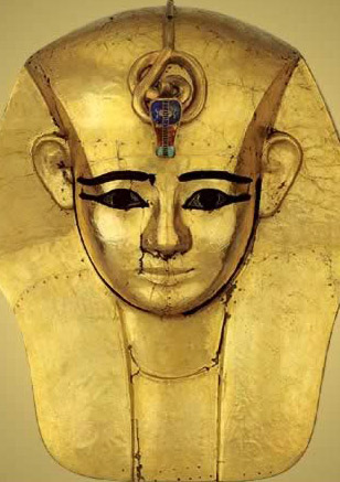 Funerary mask of Amenemope – Photo: Wikimedia, Cairo Antiquities Museum