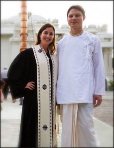Rev. Dana Trent with her husband Fred, or Gauravani das. – Photo: Elephant Journal