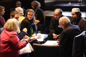 Conversation at a Christian Muslim Forum program. Photo: CMF
