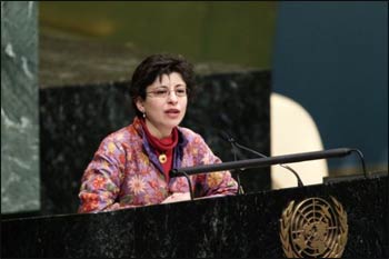 Azza Karam, Senior Advisor on Culture at the United Nations Population Fund (UNFPA). – Photo: Paulo Filgueiras