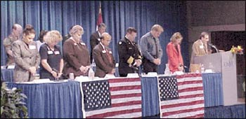 Vern Barnet gave the invocation and benediction at an interfaith observance convened by Congresswoman Karen McCarthy at the University of Missouri, Kansas City, eight days after September 11, 2001.