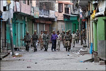 A military curfew was called following the communal violence in Muzaffarnagar. Photo: Rajeesh Kumar Singh/AP