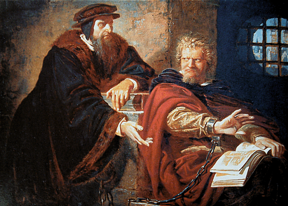 Calvin and Servetus – a painting by Cuadro de Theodor Pixis (1831-1907) – Photo: Miguel Servet