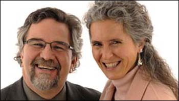 Victor Kazanjian and his spouse, Michelle Lepore – Photo: BU Photography