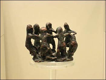 Women dancing, Greek bronze, 800 BCE - Archaeological Museum of Olympia
