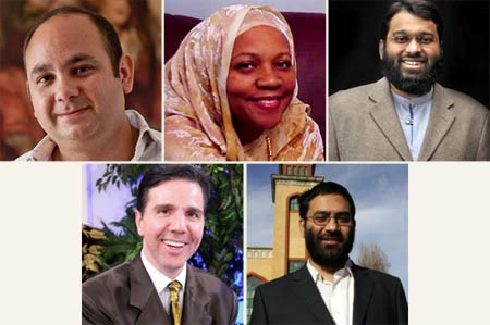Clockwise from top left: Professor Ehab Abouheif, Professor Fatimah Jackson, Shaykh Yasir Qadhi, Dr. Oktar Babuna, Dr. Usama Hasan