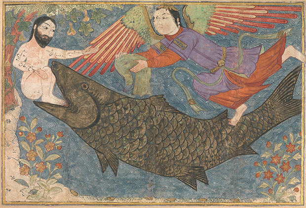 Jonah and the Whale in the Jami' al-tawarikh (c. 1400), Metropolitan Museum of Art – Photo: Wikipedia
