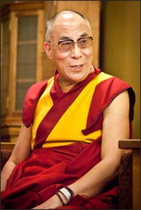 The Dalai Lama is a founding patron of CCARE and has spoken at Stanford on compassion. Photo: CCARE