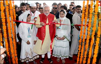 Modi at the inauguration of a new hospital in his home-state of Gujarat – Photo: Wikipedia
