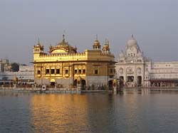 The Golden Temple in Amritsar, home of the Sikh faith.