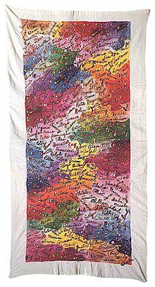 Justine Merritt's first Ribbon Panel is embroidered with the names of people she loved. Photo: Wikimedia, Michelemariesimone , Cc.3.0