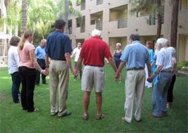 NAIN’s board, shown here at a morning devotion, met for the day before NAINConnect 2011 convened in Phoenix last month. Photo: Jan Chaffee