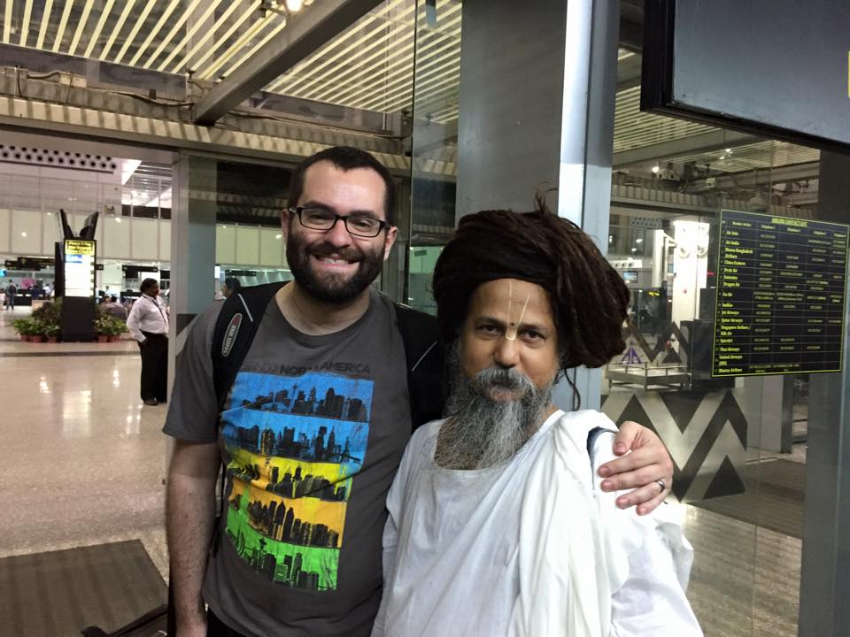Guru Brindiban Bihari Das of the International Nimbarka Society in Kolkata and me. 
