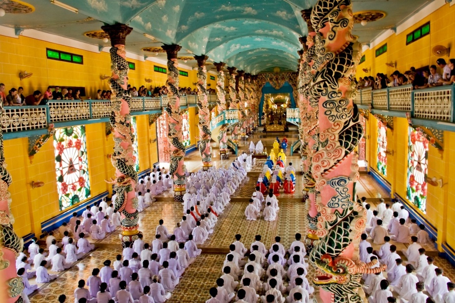This Cao Dai Temple in Vietnam provides a feast for the senses. – Photo: S Vietnam Travel Company