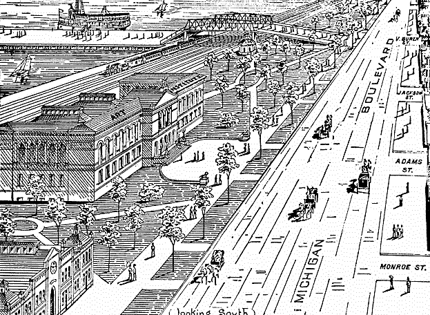 This sketch of the then new Art Institute of Chicago was drawn in 1893, the same year it was used as the site for the first World Parliament of Religions. – Photo: Wikimedia