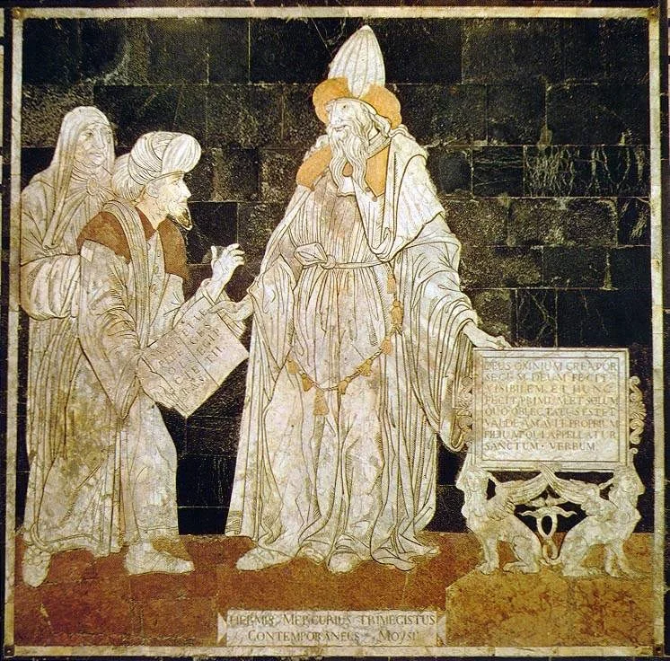 Hermes Trismegistus, floor mosaic in the Cathedral of Siena – Photo: Wikipedia