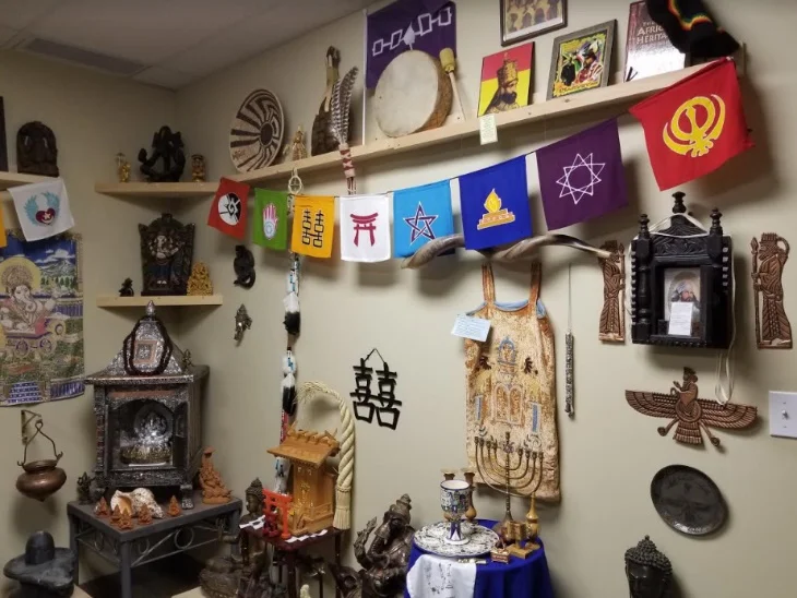 Artifacts in Brian’s office to be used in Religion in a Minute – Photo: BC